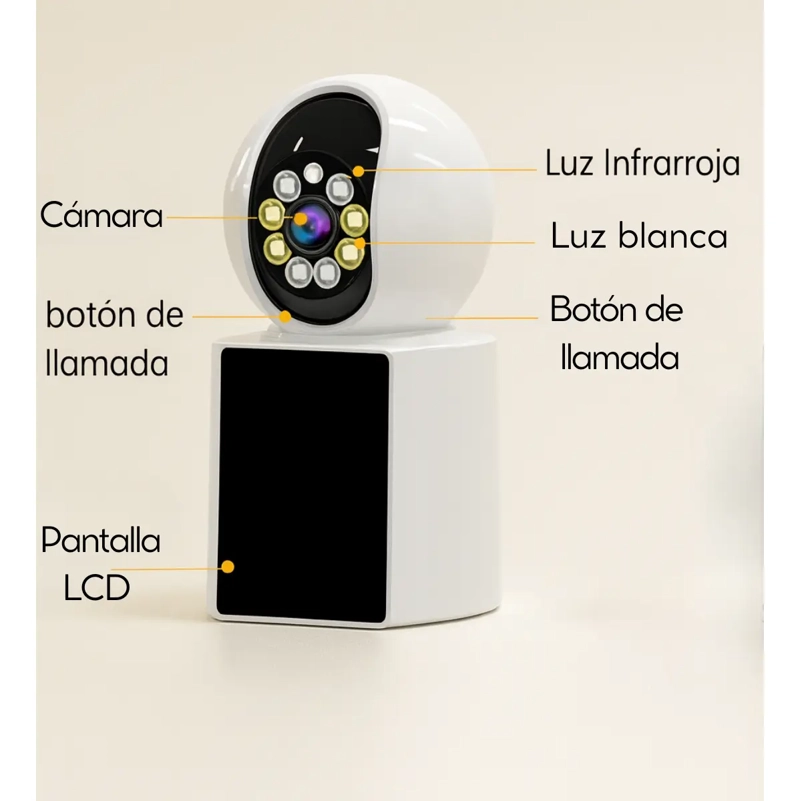 WIFI CAMARA SEGURIDAD INTERIOR HOGAR VISION REMOTA - 2
