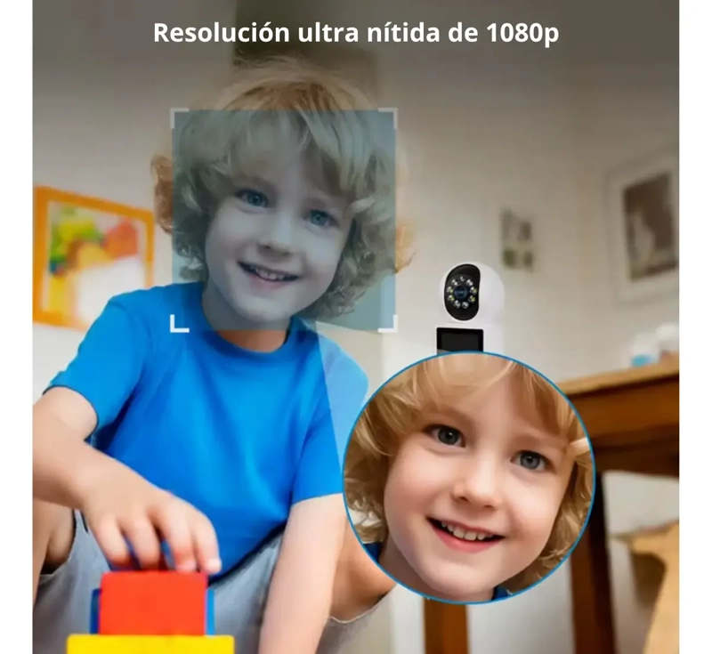 WIFI CAMARA SEGURIDAD INTERIOR HOGAR VISION REMOTA - 4