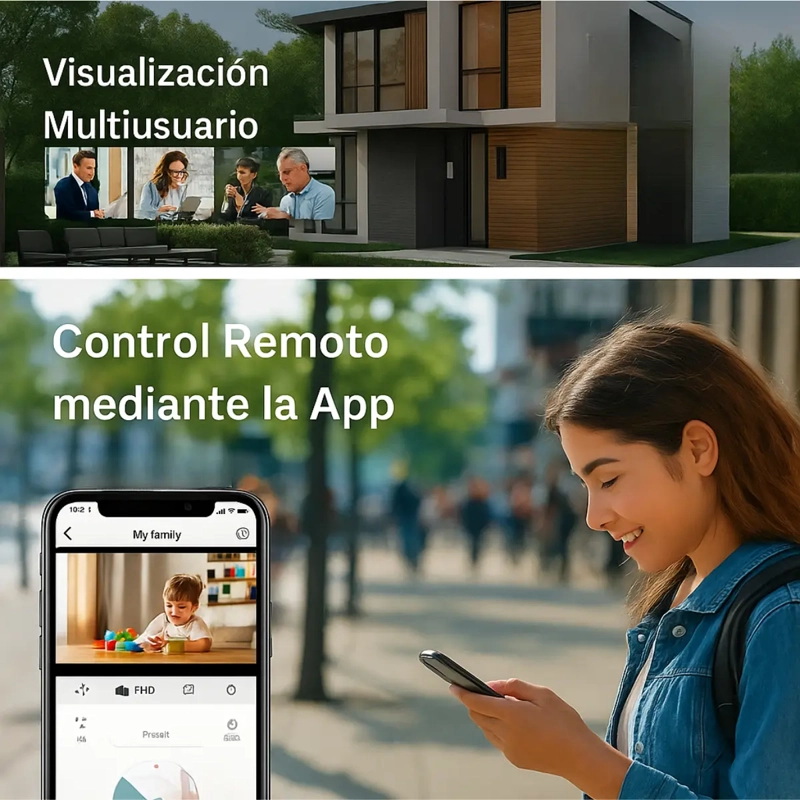 WIFI CAMARA SEGURIDAD INTERIOR HOGAR VISION REMOTA - 5