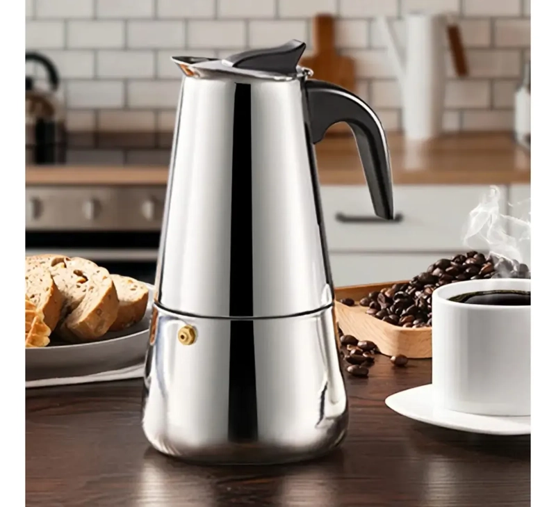 CAFETERA ITALIANA ACERO INOXIDABLE CAFE  EXPRESSO 15 OZ - 3
