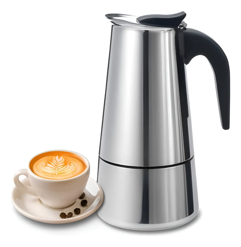 CAFETERA ITALIANA ACERO INOXIDABLE CAFE  EXPRESSO 15 OZ - 5