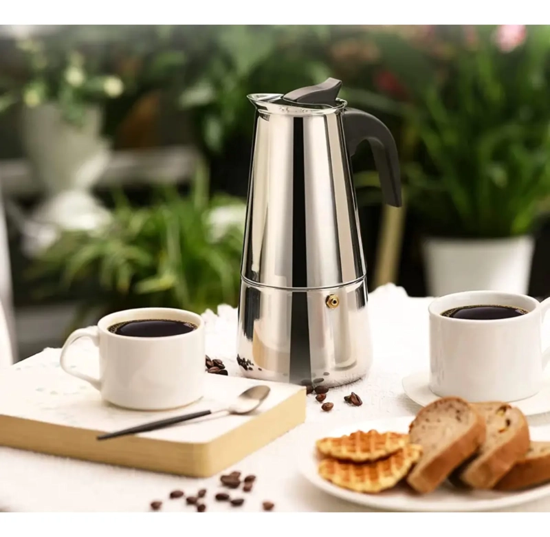 CAFETERA ITALIANA ACERO INOXIDABLE CAFE  EXPRESSO 15 OZ - 8