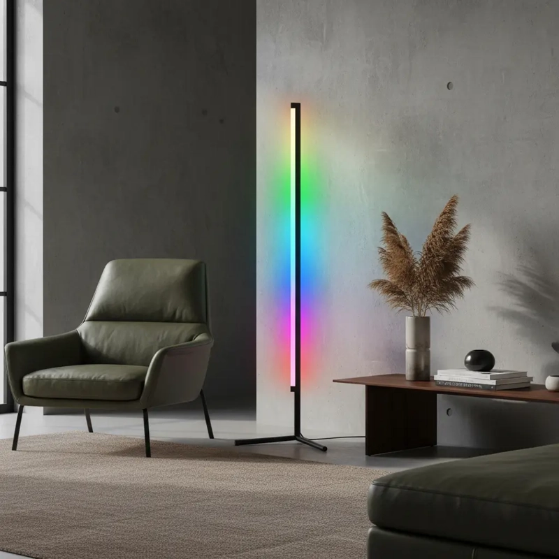 LAMPARA DE PIE INTERIOR LUZ LED AMBIENTE MULTICOLOR RGB - 5