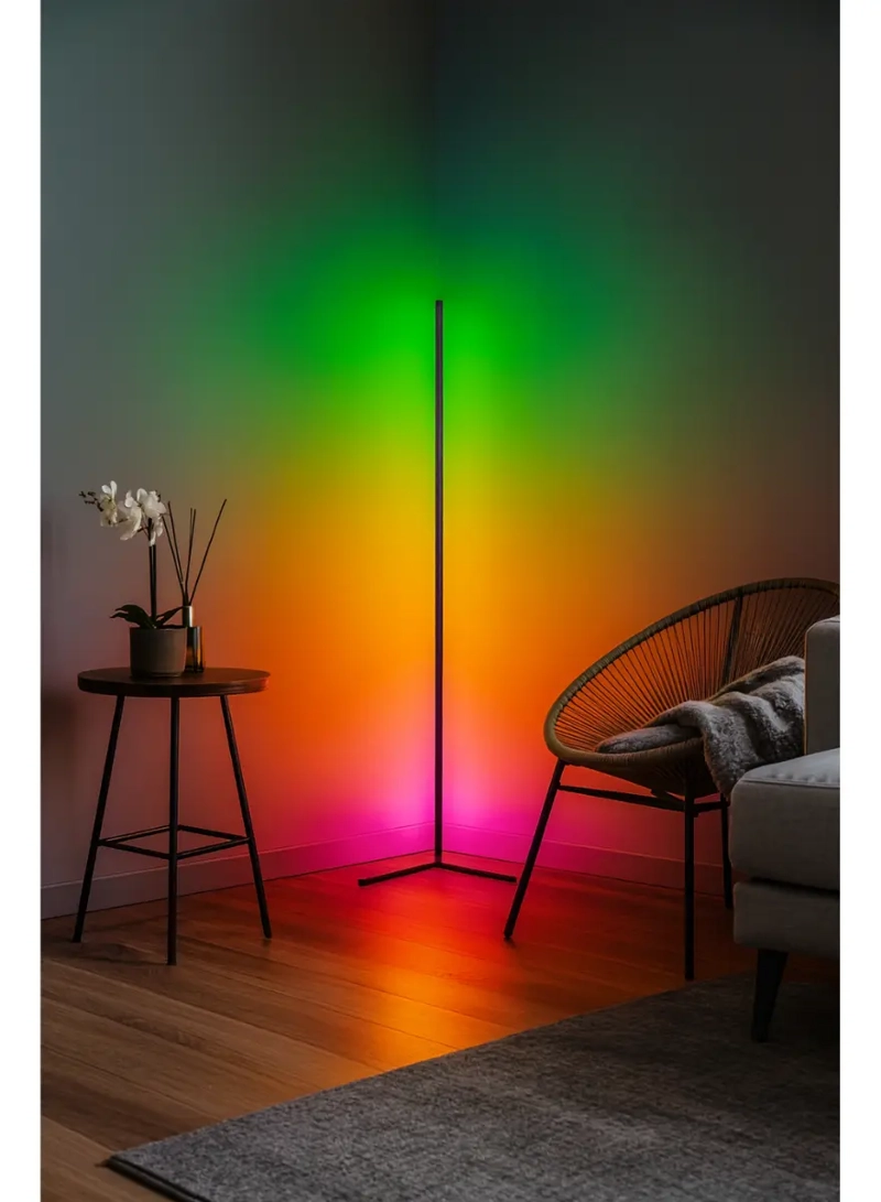 LAMPARA DE PIE INTERIOR LUZ LED AMBIENTE MULTICOLOR RGB - 8