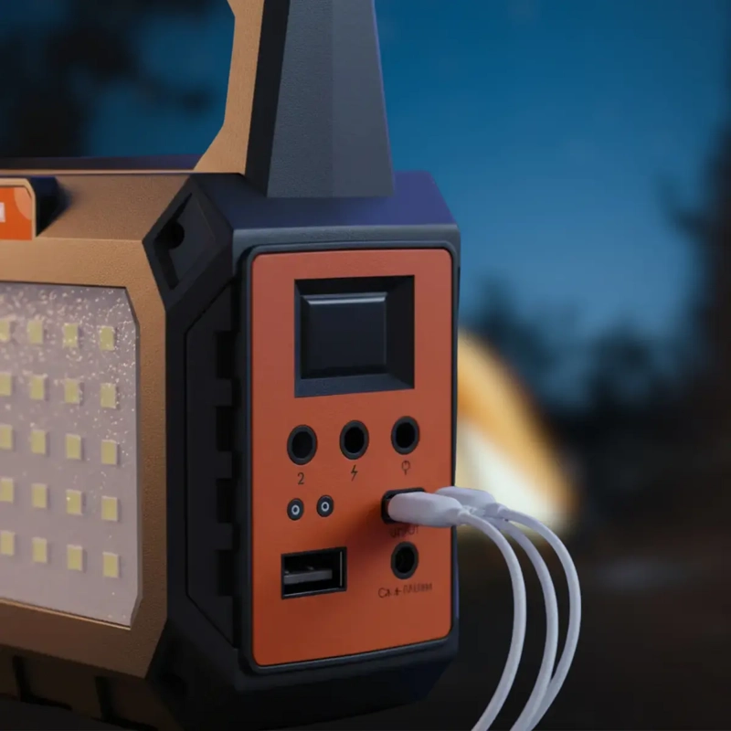 KIT EMERGENCIA LINTERNA LED 3 AMPOLLETAS + POWERBANK Y RADIO - 2