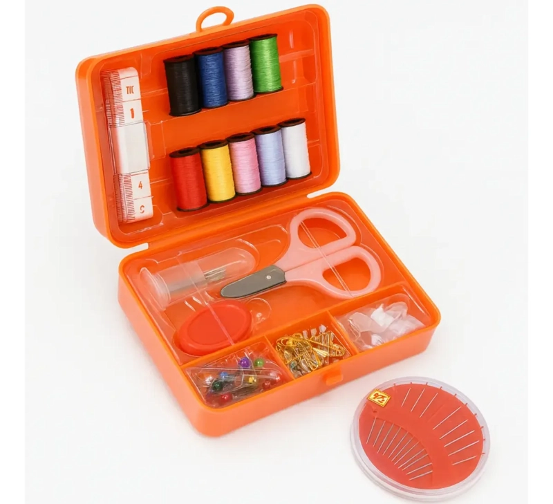KIT DE COSTURA 116 PIEZAS AGUJAS HILOS CINTA ME TRICA TIJERA - 1