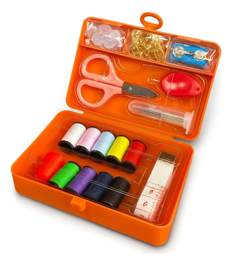 KIT DE COSTURA 116 PIEZAS AGUJAS HILOS CINTA ME TRICA TIJERA - 2
