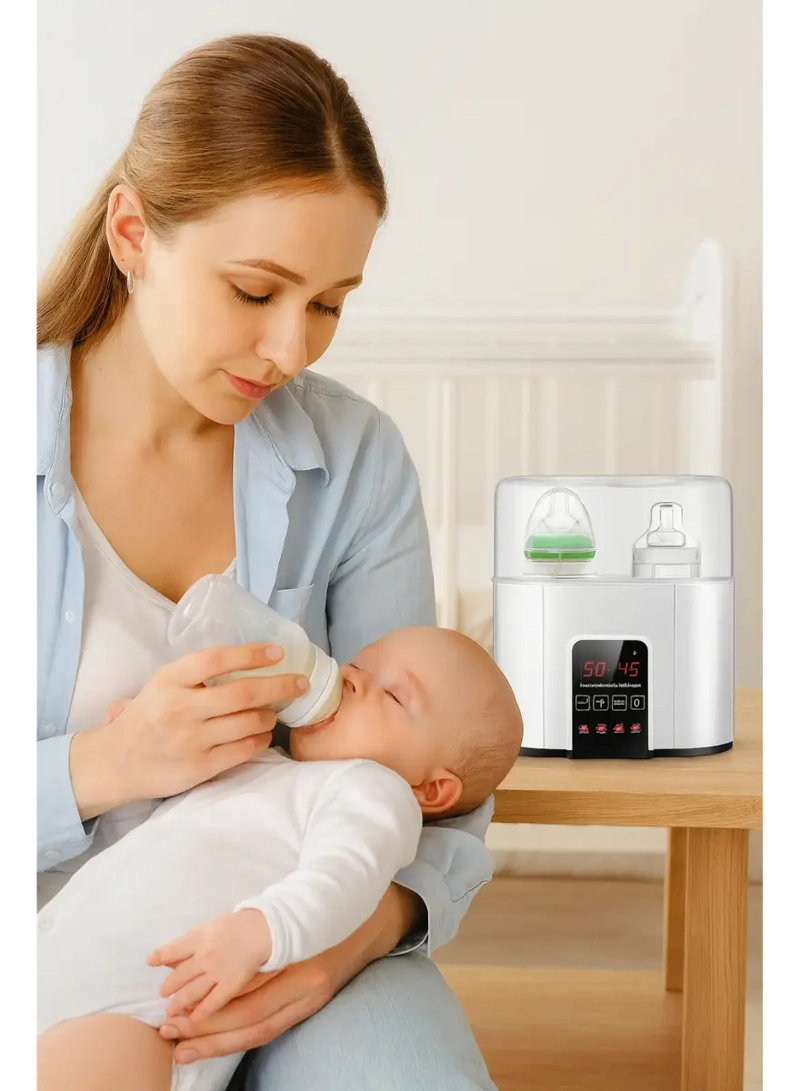 CALENTADOR ESTERILIZADOR MAMADERAS CABIDA DOBLE PANTALLA LED - 6