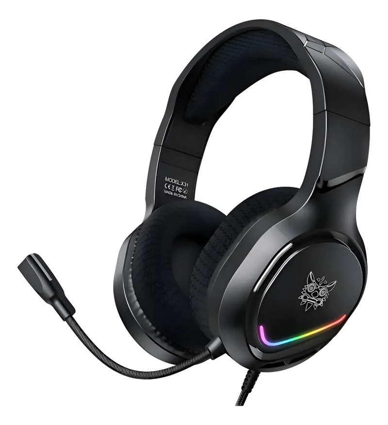 AUDIFONOS DE CABLE CON MICROFONO GAMER PROFESIONAL LUZ LED - 1