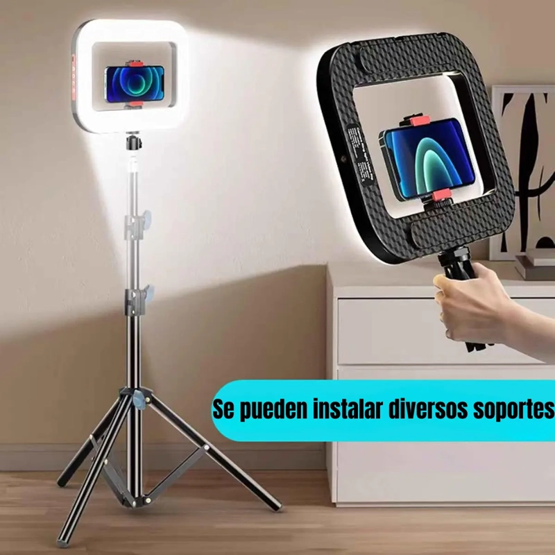 ARO LUZ MULTICOLOR RGB INALAMBRICO PARA GRABACION CELULAR - 2