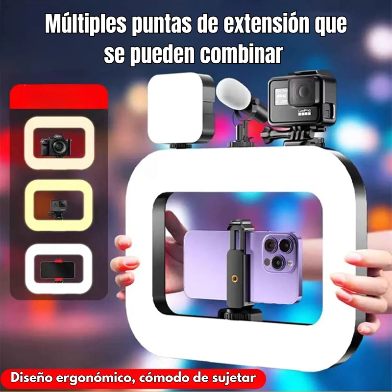 ARO LUZ MULTICOLOR RGB INALAMBRICO PARA GRABACION CELULAR - 3
