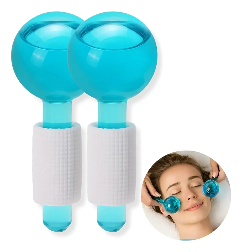 PACK 2 ESFERAS REAFIRMANTE MASAJEADOR FACIAL TERAPIA DE FRIO - 1