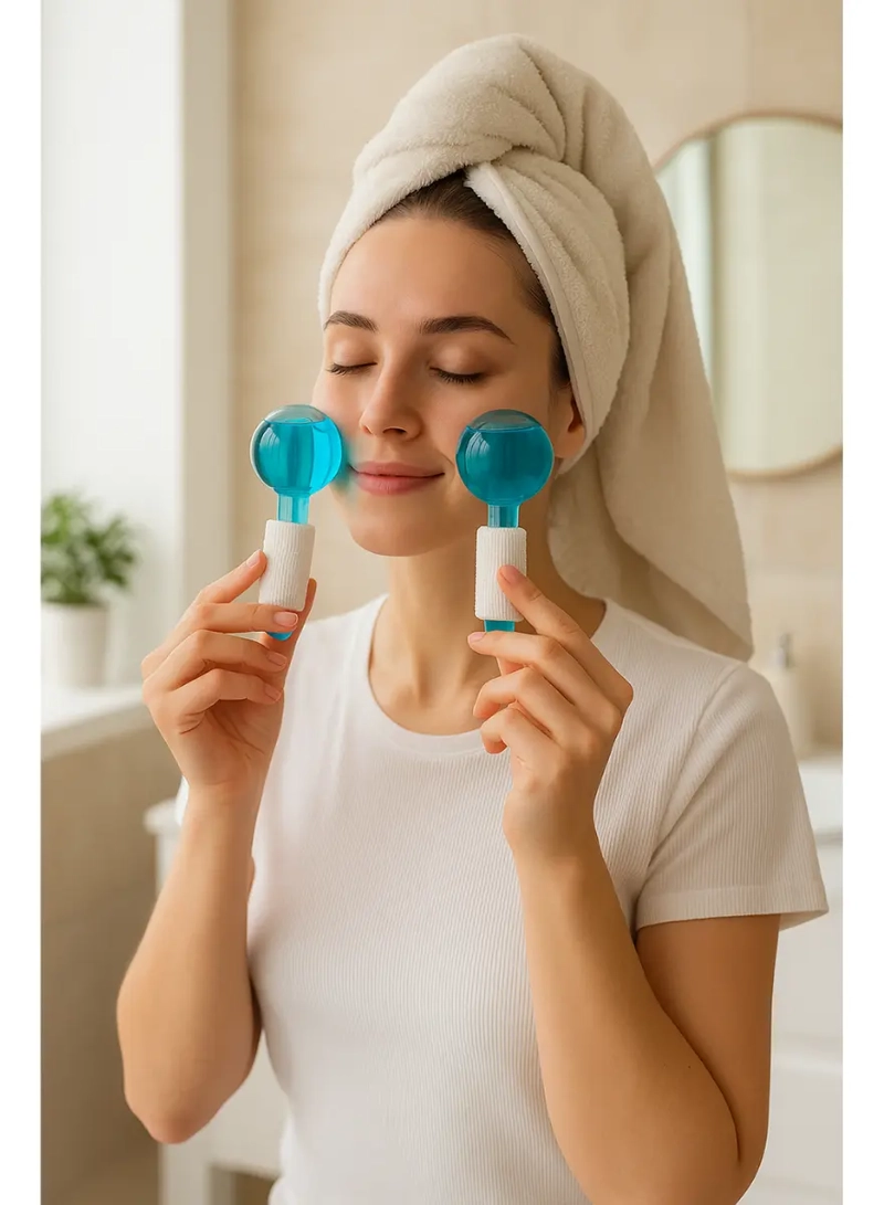 PACK 2 ESFERAS REAFIRMANTE MASAJEADOR FACIAL TERAPIA DE FRIO - 3