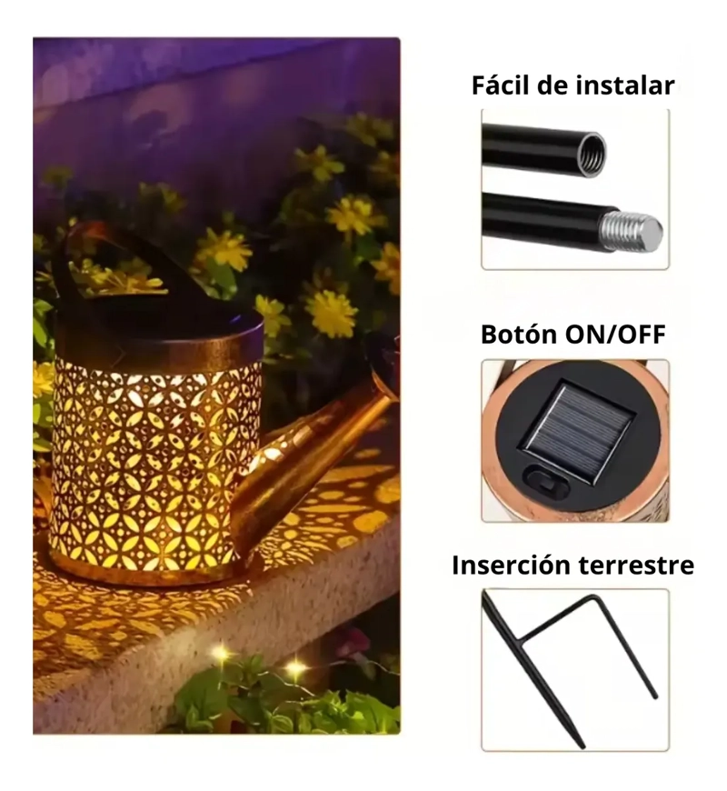 LAMPARA SOLAR LED EXTERIOR HADAS JARDIN WATERPROOF - 4