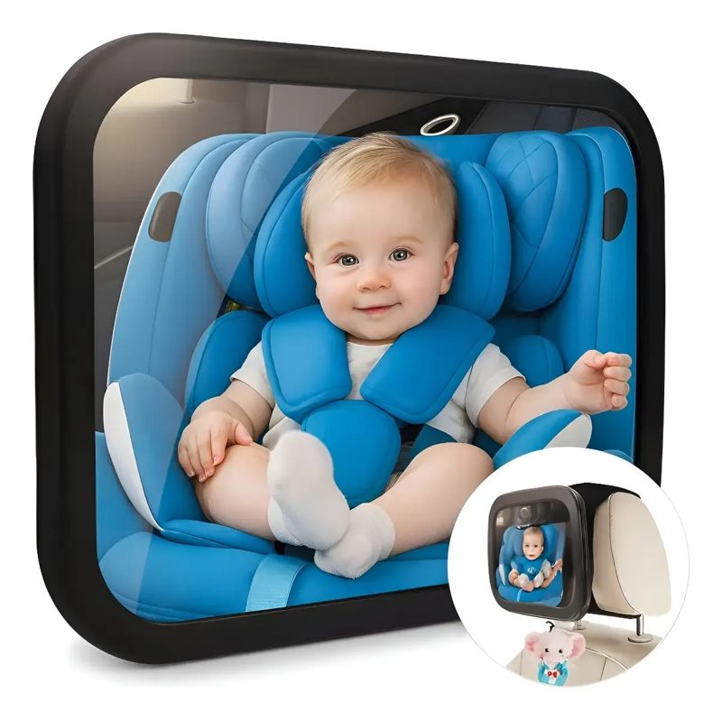 ESPEJO RETROVISOR DE SEGURIDAD AUTO PARA NIÑOS Y BEBE - 1