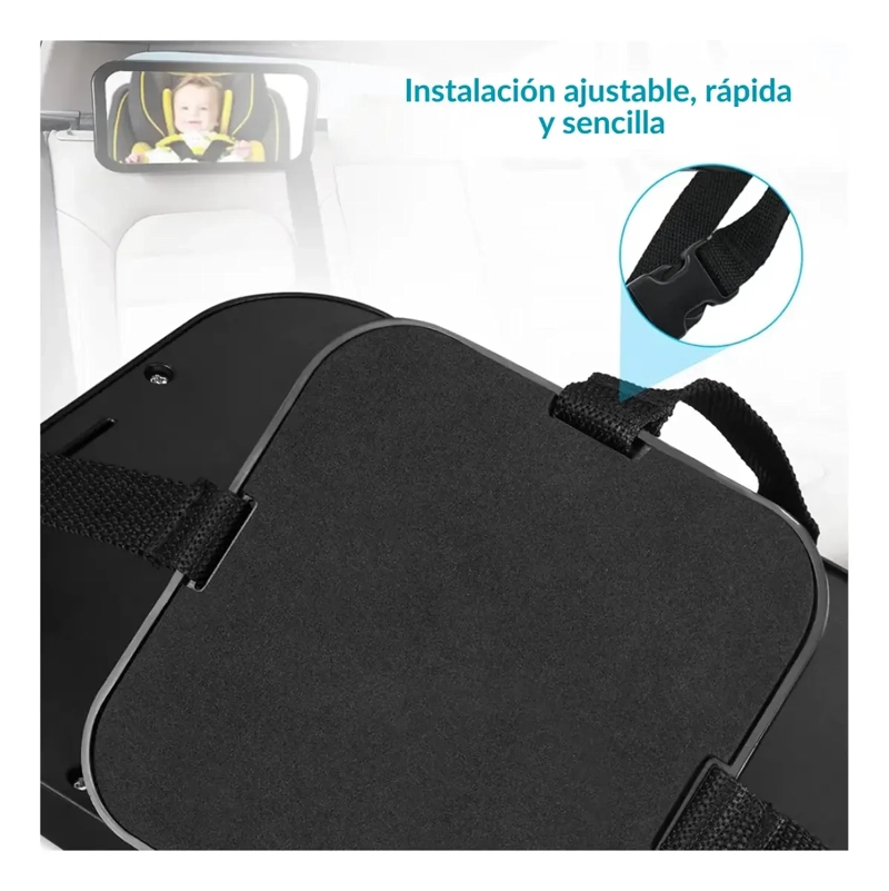 ESPEJO RETROVISOR DE SEGURIDAD AUTO PARA NIÑOS Y BEBE - 3