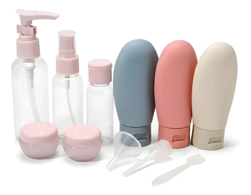 ORGANIZADOR VIAJE: BOTELLAS SPRAY SILICONA CUIDADO PERSONAL - 1