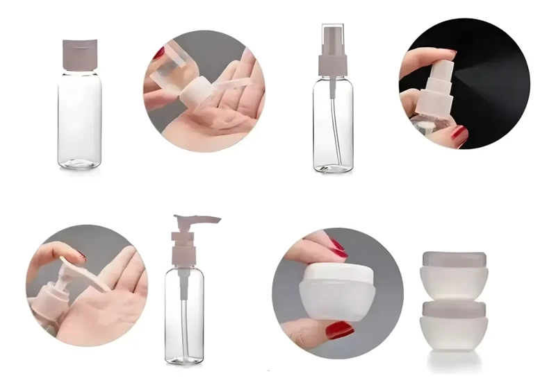 ORGANIZADOR VIAJE: BOTELLAS SPRAY SILICONA CUIDADO PERSONAL - 5