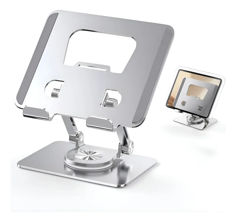 SOPORTE NOTEBOOK LAPTOP TABLET IPAD ROTACION 360 PLEGABLE - 1