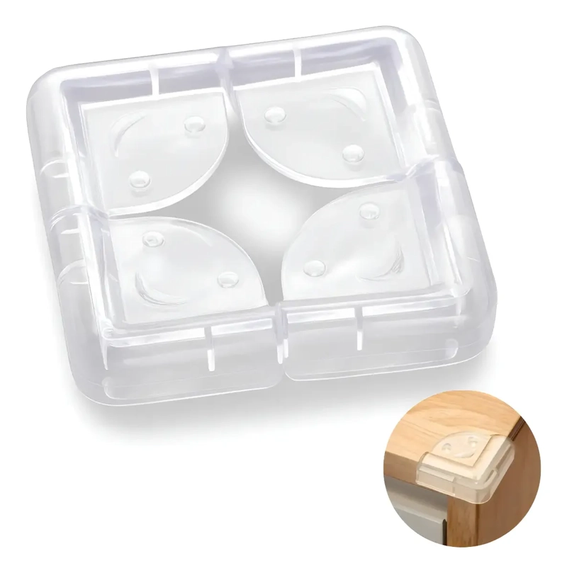 PACK 4 PIEZAS PROTECTOR DE ESQUINAS MUEBLES TRANSPARENTE - 1