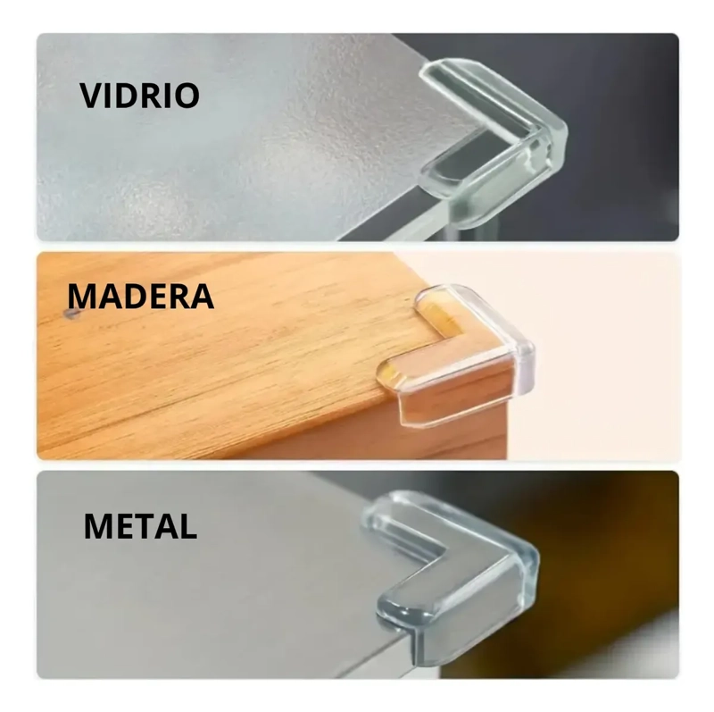 PACK 4 PIEZAS PROTECTOR DE ESQUINAS MUEBLES TRANSPARENTE - 2