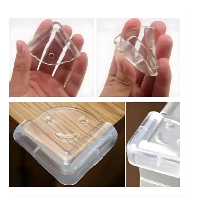 PACK 4 PIEZAS PROTECTOR DE ESQUINAS MUEBLES TRANSPARENTE - 3
