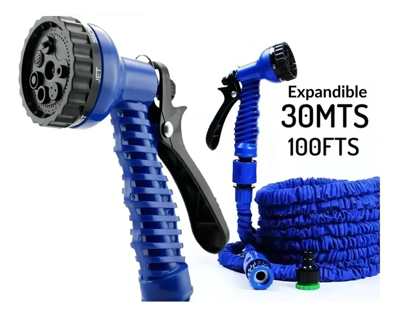MANGUERA RIEGO JARDIN RETRACTIL EXPANDIBLE 30 MTS/100FT - 4