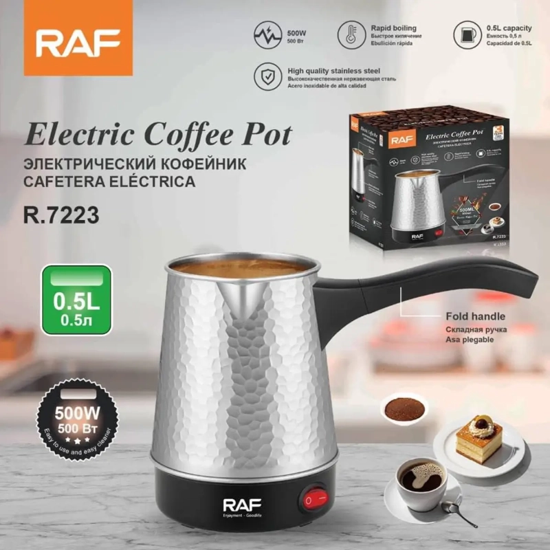 CAFETERA ELE CTRICA CAFE  TURCO ARABE GRIEGO 500 ML ACERO INOX - 4
