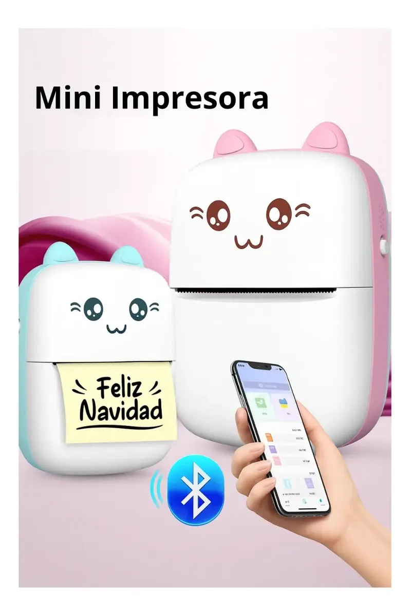 MINI IMPRESORA DE ETIQUETAS Y FOTOS 58MM BLUETOOTH PORTATIL AGREGAR A FAVORITOS - 2