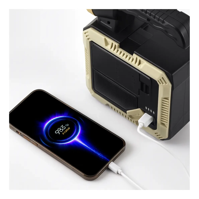 LINTERNA SOLAR USB PORTATIL + KIT DE HERRAMIENTAS+ POWERBANK - 7