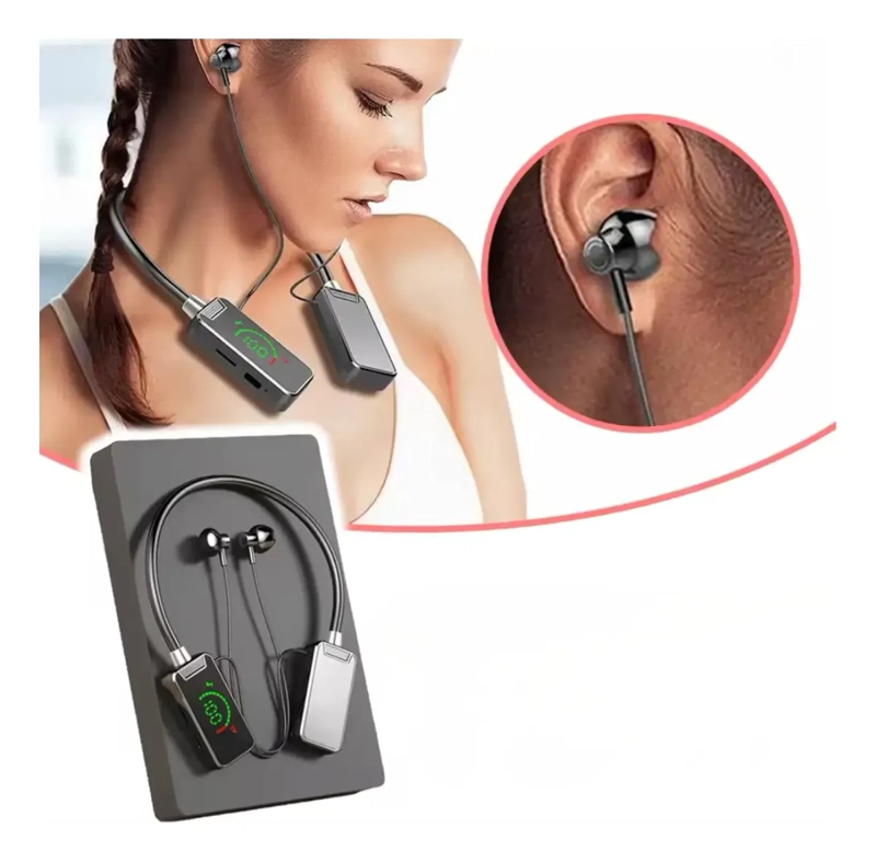 AUDIFONOS DEPORTIVOS ANTICAIDA BLUETOOTH PANTALLA LED - 3