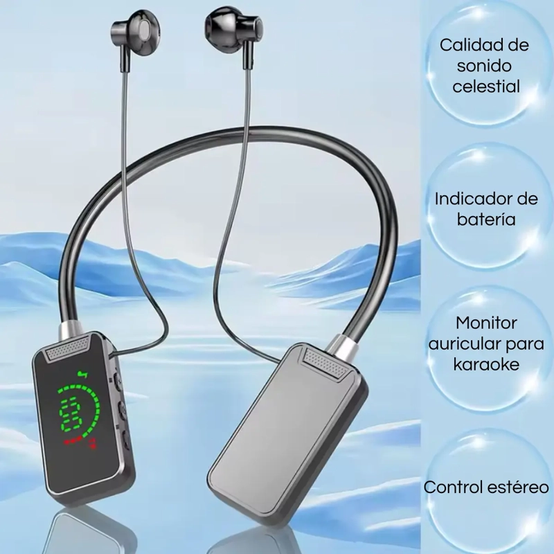 AUDIFONOS DEPORTIVOS ANTICAIDA BLUETOOTH PANTALLA LED - 5