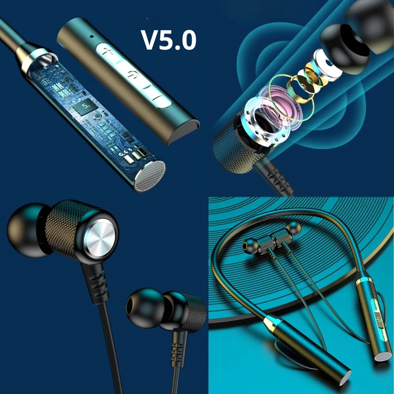 AUDIFONOS DEPORTIVOS ANTICAIDA BLUETOOTH INALAMBRICOS - 2