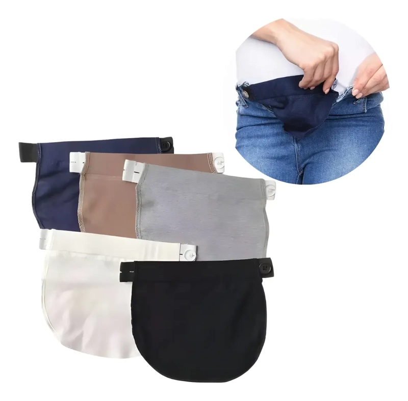 PACK 5 EXTENSORES ELASTICOS DE PANTALON PARA EMBARAZADAS - 1