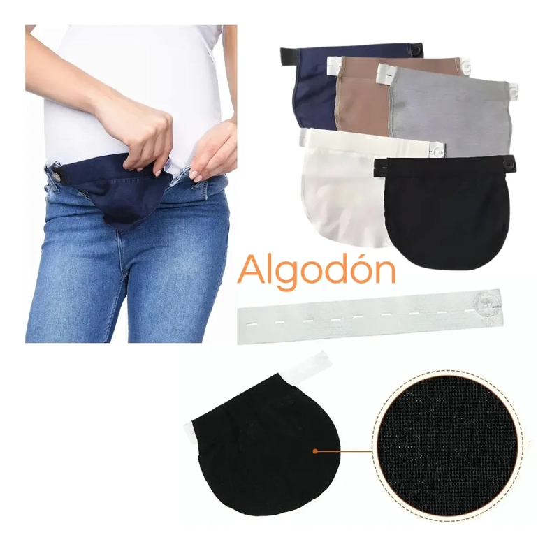 PACK 5 EXTENSORES ELASTICOS DE PANTALON PARA EMBARAZADAS - 4