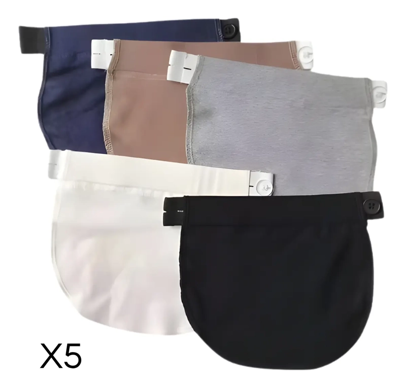 PACK 5 EXTENSORES ELASTICOS DE PANTALON PARA EMBARAZADAS - 7
