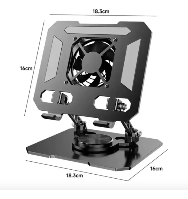 SOPORTE ALZADOR TABLET IPAD REDUCCION CALOR VENTILADOR 4-16 - 3