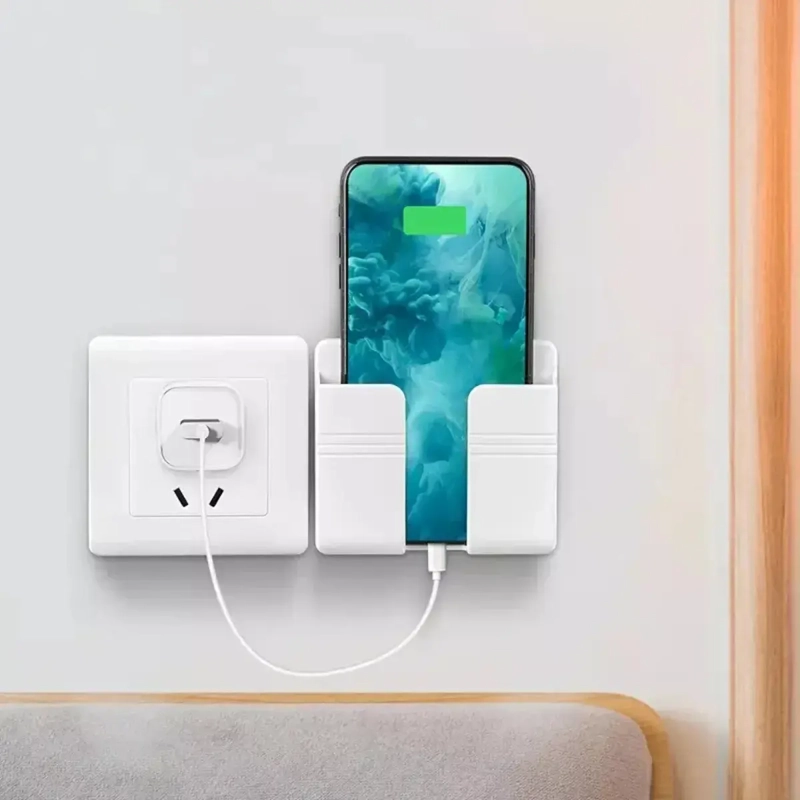 SOPORTE DE PARED ADHESIVO PARA CELULAR BLANCO - 7