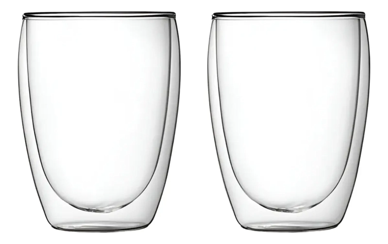PACK 2 VASOS VIDRIO TRANSPARENTE MODERNO 300ML - 4