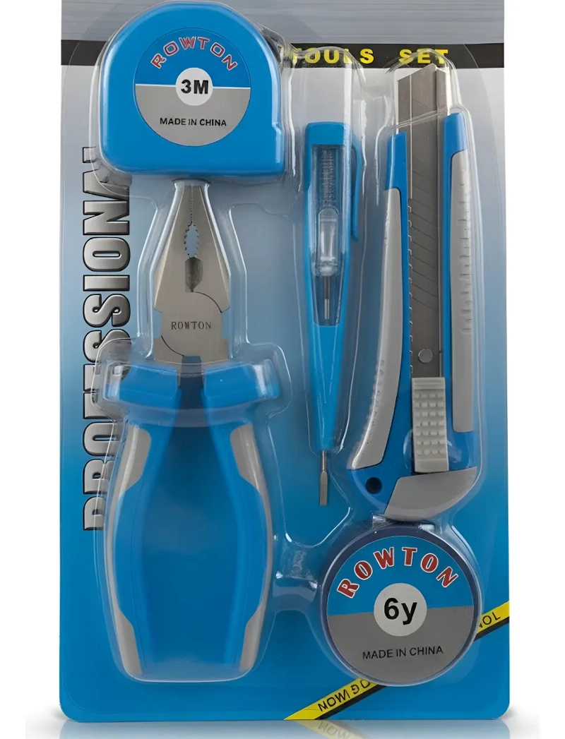 SET HERRAMIENTAS ALICATE CINTA ME TRICA TESTER 6V CARTONEROS - 1