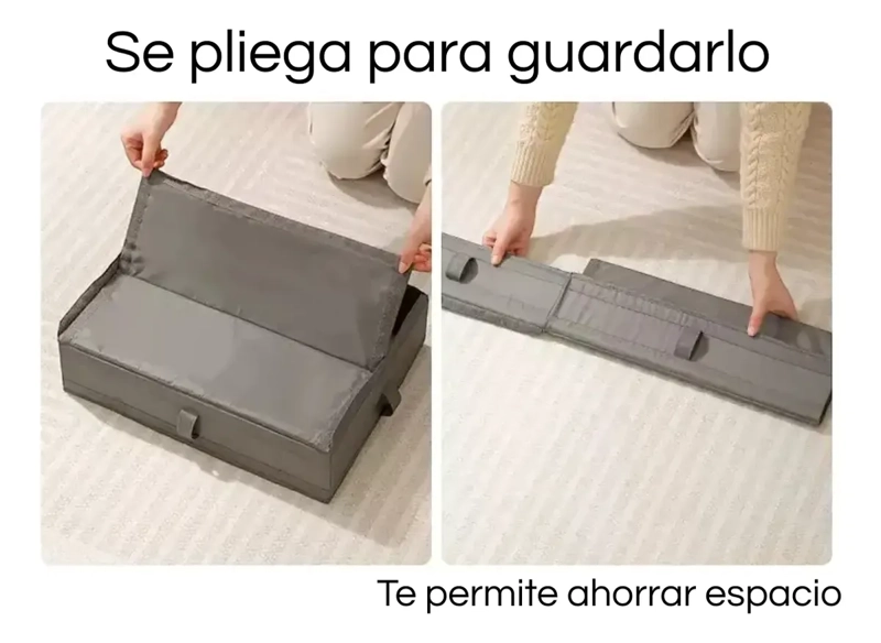 CAJA ORGANIZADORA ROPA ALMACENAMIENTO MULTIUSO BLANCO 28X28X13CM - 3
