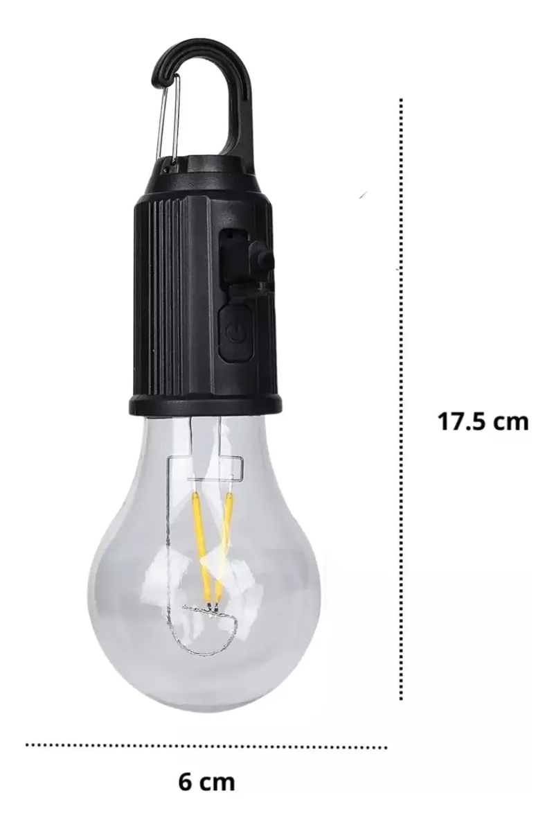 AMPOLLETA A PILA PARA EMERGENCIA O CAMPING LUZ CALIDA - 4