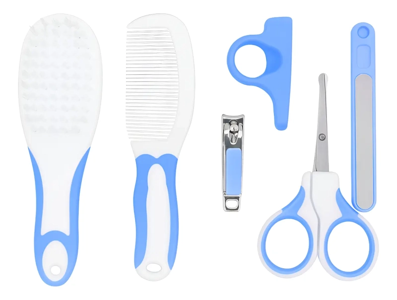 SET CUIDADO HIGIENE BEBE  6 EN 1 AZUL CEPILLO CORTAUÑAS LIMA - 1