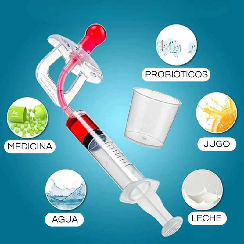 CHUPETE ALIMENTARIO BEBE  PARA MEDICINA LIQUIDOS MULTIFUNCION - 5