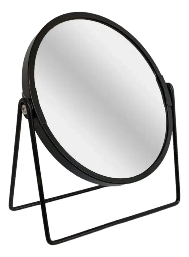 ESPEJO ESCRITORIO DE MESA DECORATIVO MARCO METAL NEGRO - 1