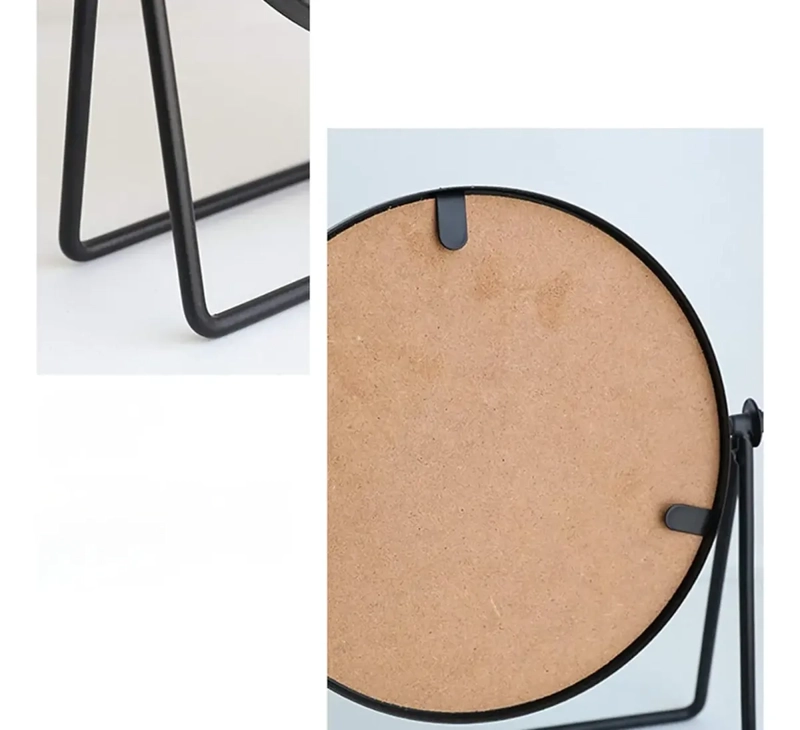 ESPEJO ESCRITORIO DE MESA DECORATIVO MARCO METAL NEGRO - 4