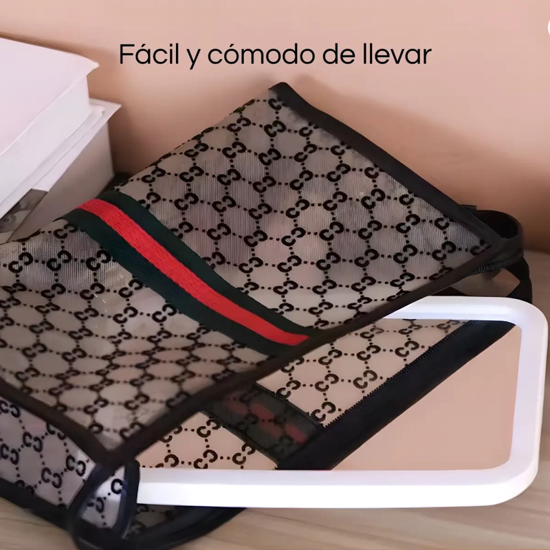 ESPEJO MAQUILLAJE VANITY LUZ LED RECARGABLE PORTATIL ROSA - 7