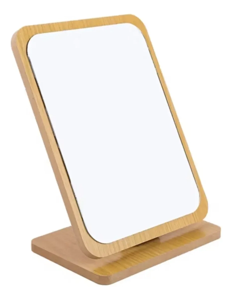 ESPEJO ESCRITORIO DE MESA DECORATIVO MARCO MADERA PLEGABLE - 2