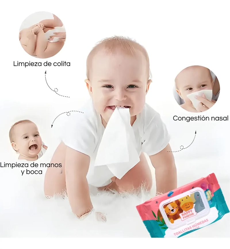 PACK 240 TOALLAS TOALLITAS HUMEDAS PARA BEBE  NIÑOS - 6