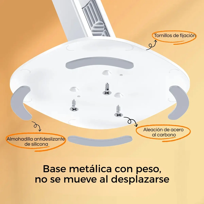SOPORTE CELULAR DE ESCRITORIO GIRATORIO AJUSTABLE BLANCO - 4